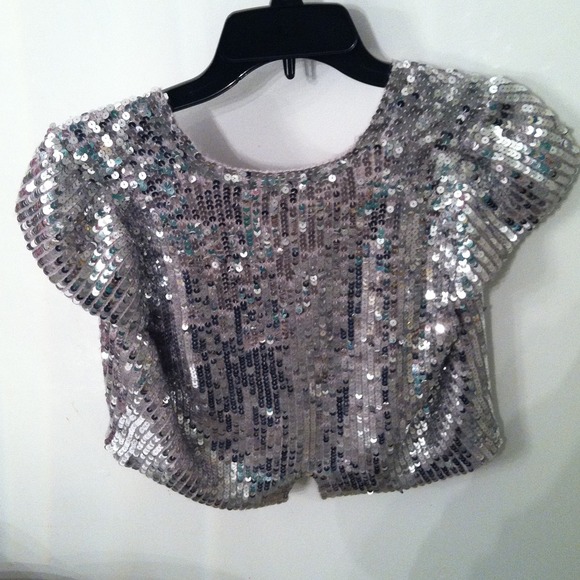 SOLD NWT- Sequin sweater cardigan - Picture 3 of 3