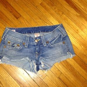 True Religion Bobby Cut-Off Short. Size 27.
