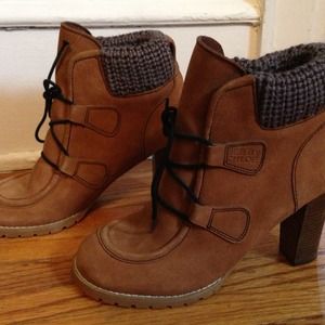 See by Chloe Knit-Cuff Lace-Up Bootie Size 39