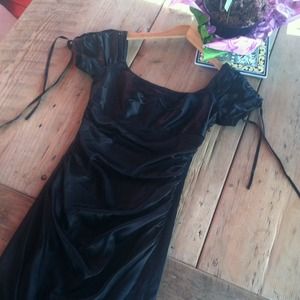 Betsy Johnson Black Silk Cocktail Dress
