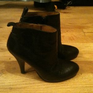 Size 7 black leather booties from Nine West