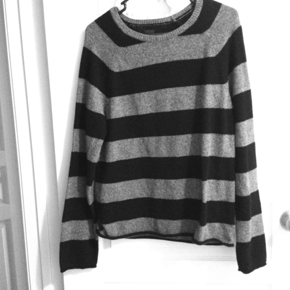 grey stripe sweater