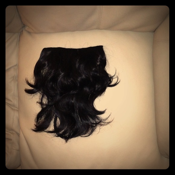 Black/Brown Hair extension/ Hair Piece- Clip on