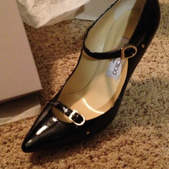 Black patten Jimmy Choo shoes