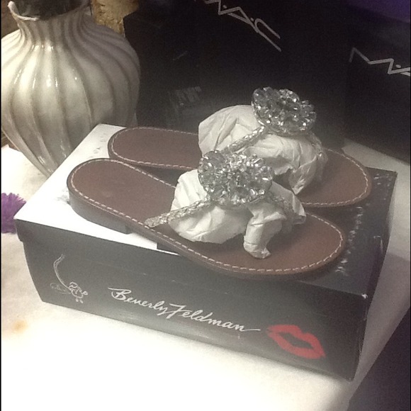 Beverly Feldman silver sandal