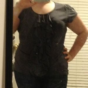 Light Grey ruffle T-shirt