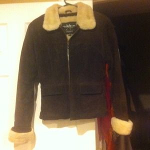 Wilson's Leather Brn w/cream Genuine suede