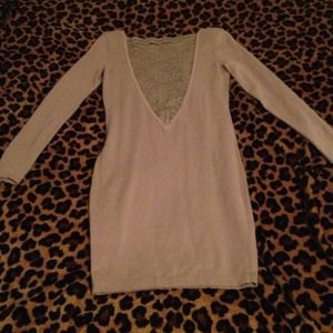 Victoria's Secret Tan Laceback Sweater dress