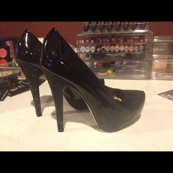 RESERVED Bling black heels