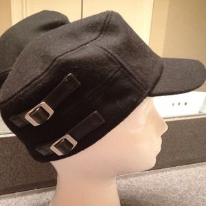 Black hat with buckles