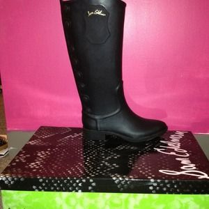 Sam Edelman Ximon Black Rain Boots