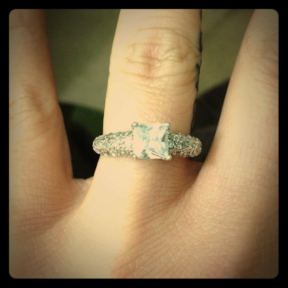 Faux diamond ring