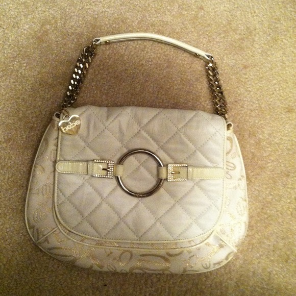 BeBe white purse (medium size)