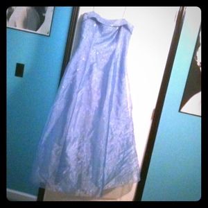 Studded prom/evening gown - Ice Blue