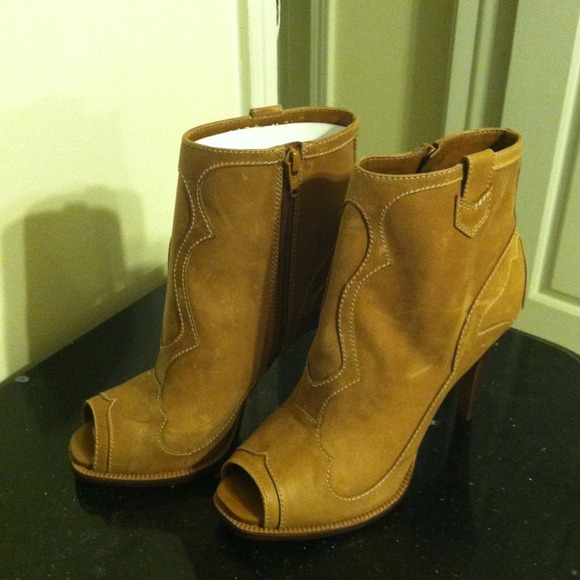 BCBG Waxed Leather Boots