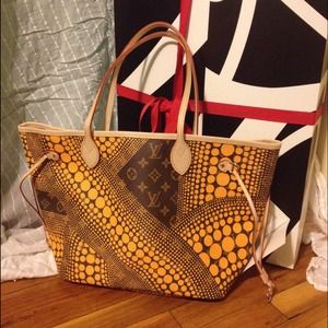 Louis Vuitton Yayoi Kusama Yellow Neverfull MM