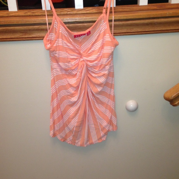 ELLE orange & white spaghetti strap top