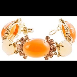 6 J.Crew Cabochon Fan Bracelets - Peach Blossom