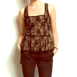 Armani Exchange A|X lace peplum top