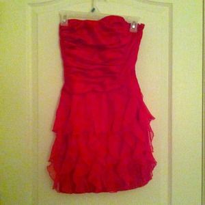 Red cocktail Jessica McClintock dress