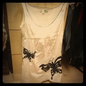White with blue butterfly's sun dress!