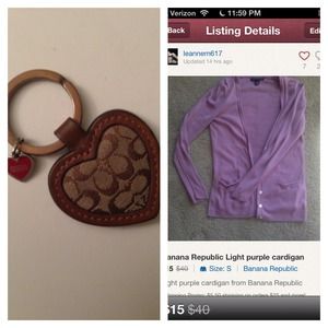 Bundle**purple sweater and coach keychain