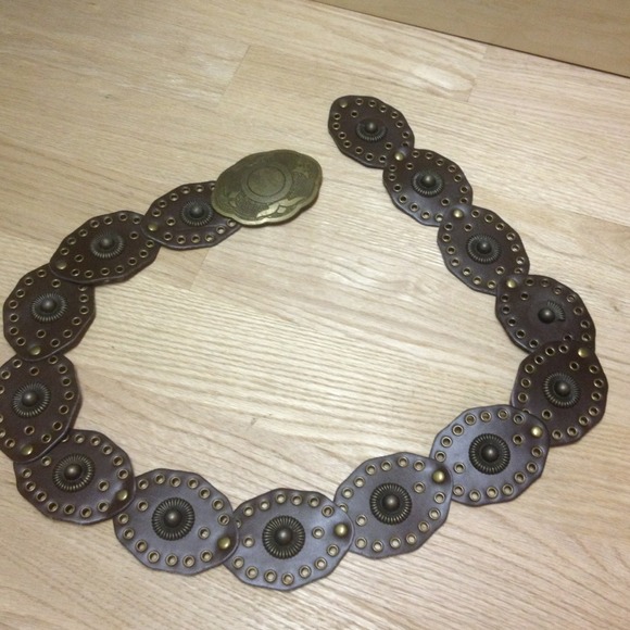 Brown metal belt