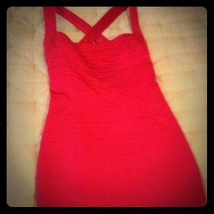 Hot Pink Bandage Dress