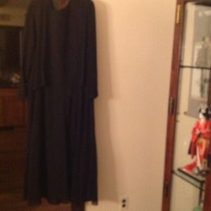 Figure flattering Black full length dress