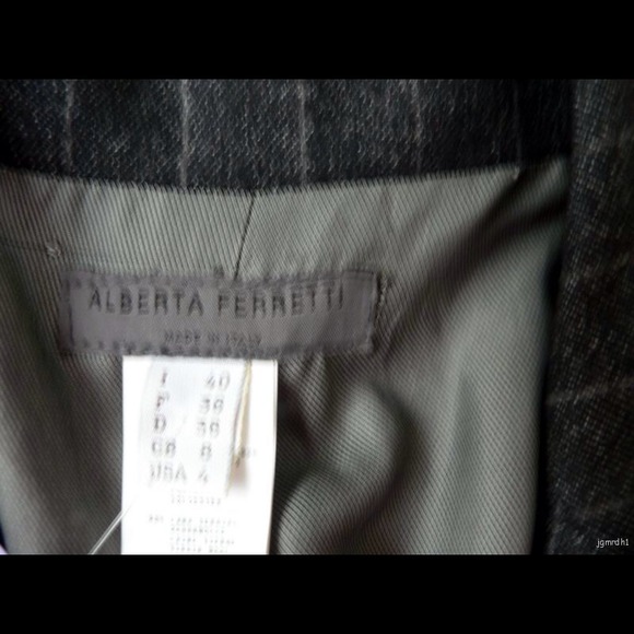 🛑 SOLD Alberta Ferretti pinstriped blazer jacket 4 - Picture 3 of 4