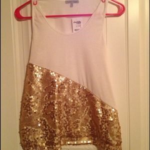 Gold sparkle top