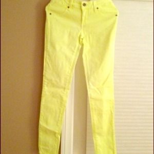 Reserved @juliaefreund Neon Yellow Skinny Jeans