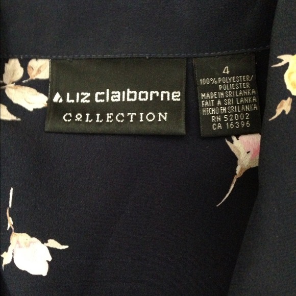 'Liz Claiborne Collection' vintage floral blouse - Picture 3 of 3