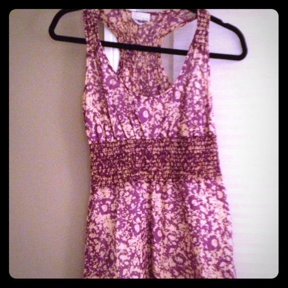*Reserved* @shopmandy Purple & Cream Summer Dress