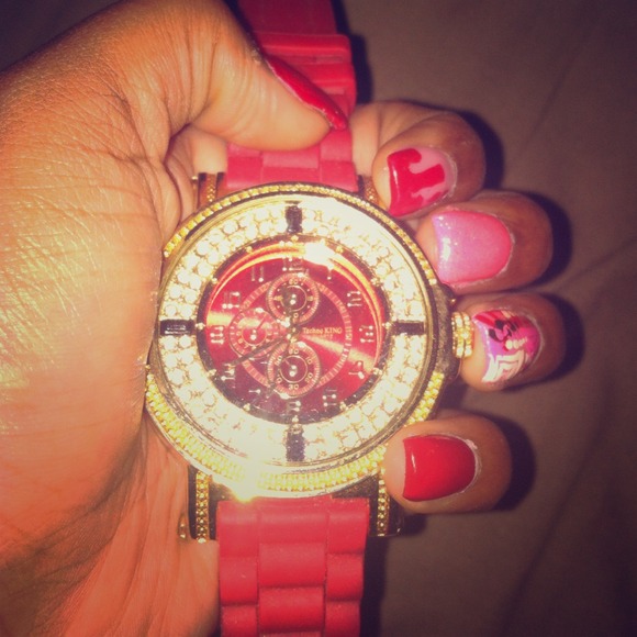 *•Reduced•*King Techno Women's Watch Red and Gold - Picture 1 of 3