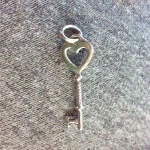 Authentic Tiffany's key heart pendant