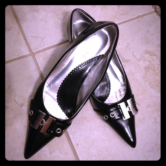 Rampage casual black pointed flat