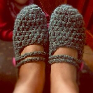 Crocheted Mary Janes