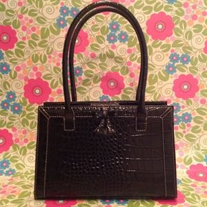 Liz Claiborne faux Croc handbag