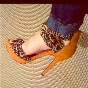 REDUCED Charlotte Russe size 7 leopard heels. NIB!