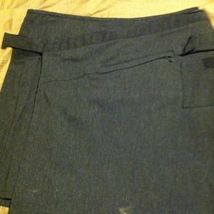 Express wrap around grey skirt