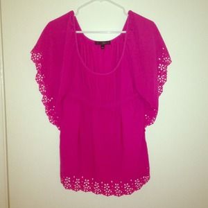Pink flow sleeve top