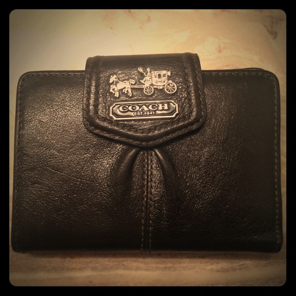 Coach small black Wallet- like new! $25 reduced!!