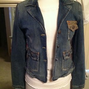 Distressed vigoss jean jacket