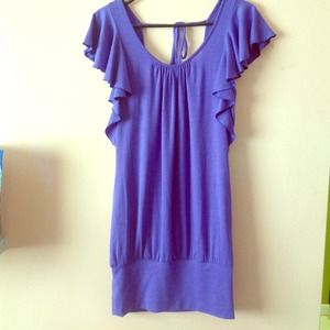 Purple jersey knit bubble dress/top