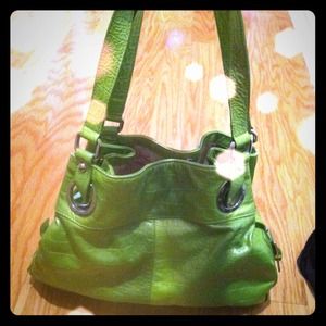SOLD❌Lime green Reflections purse