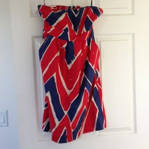 Rare Anthropologie size 2 dress. Art Deco print.