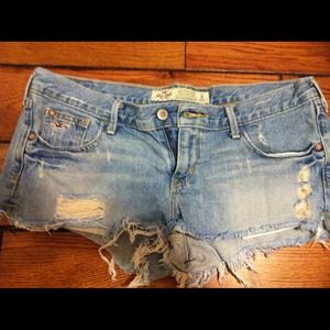 Distressed Denim shorts