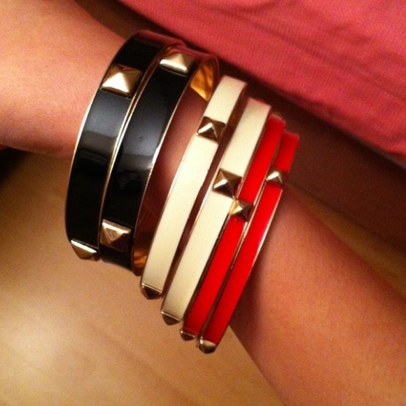 (6 Pack) Studded Bangle Bracelets, new w/ tags