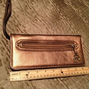 Michael Kors Leather Wristlet/Clutch